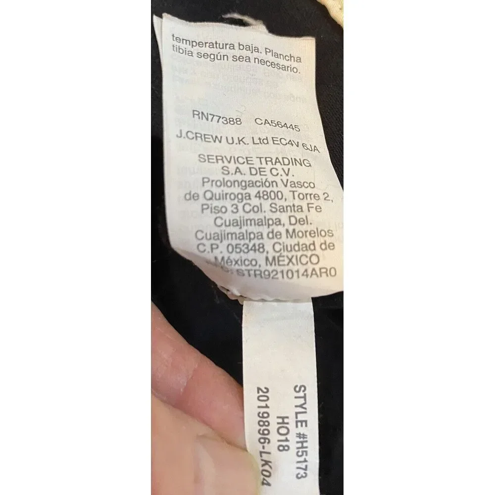 J Crew Mercantile Side‎ Zip Black Pants Women's Sz 4P Black Ankle